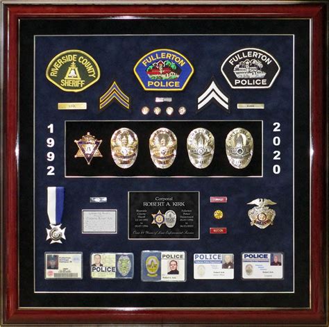 Sheriff Recognition Plaques Shadow Box Display Case Law Enforcement