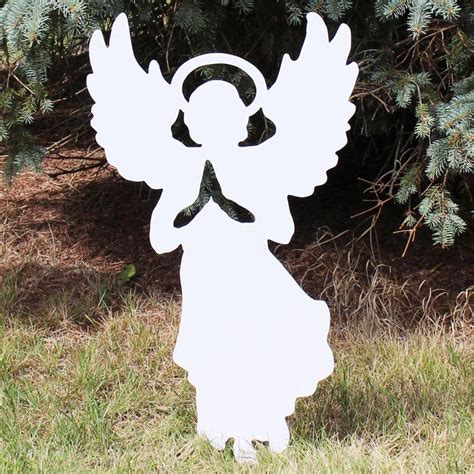 White Angel Silhouette Sign Christmas Yard Art Christmas Decorations