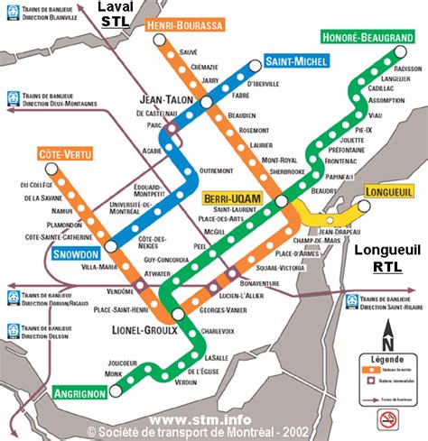 Map Of The Montreal Metro System The Montreal Subway