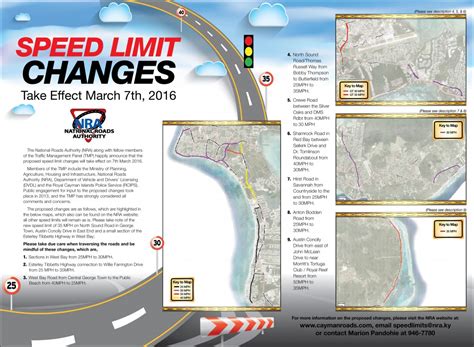 Speed Limit Changes Take Effect March 7th 2016
