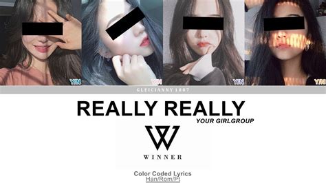your girlgroup really really winner cover by dreamcatcher color coded lyrics han rom pt