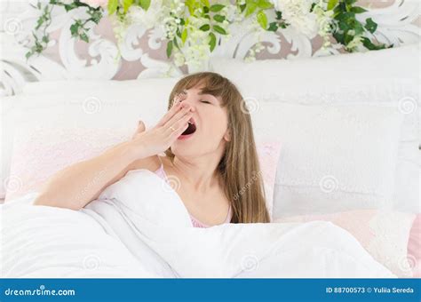 Woman Woke Up From Dream Stock Image Image Of Portrait 88700573
