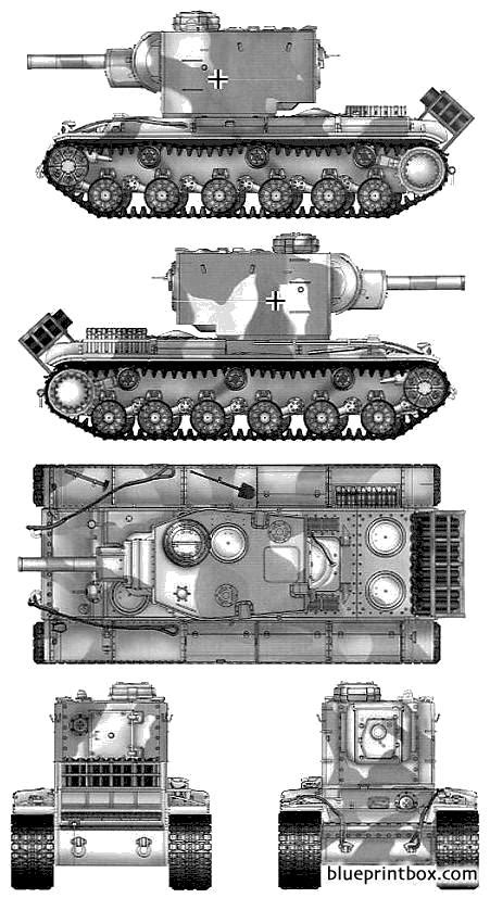 Kv 2 Pzkpfw754 Free Plans And Blueprints Of Cars
