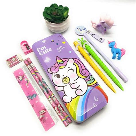 Buy Tera13pack Of 6 Items Unicorn Pencil Box With Penunicorn Pencil