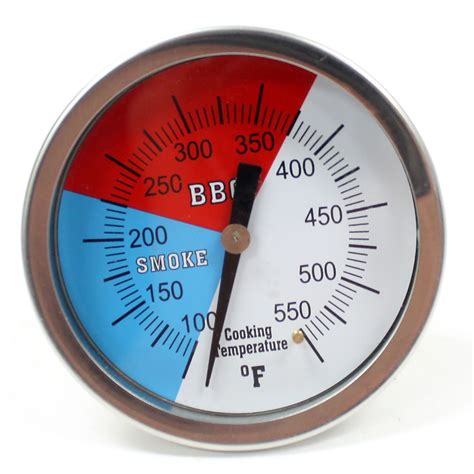 3 Temperature Thermometer Gauge Barbecue Bbq Grill Smoker Pit