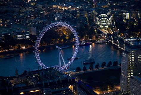 London Eye London Night London Aerial Photography