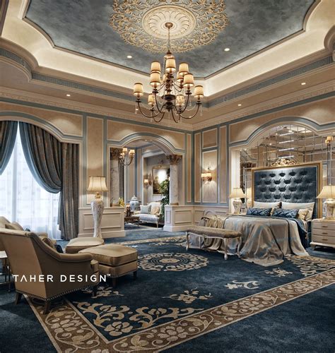 Luxury Master Bedroom Dubai — Taher Design Studio Quarto Principal