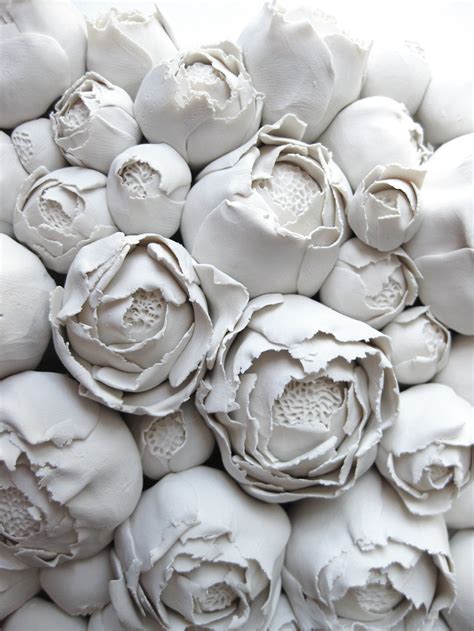 Polymer Flower Sculptures And Tiles By Angela Schwer
