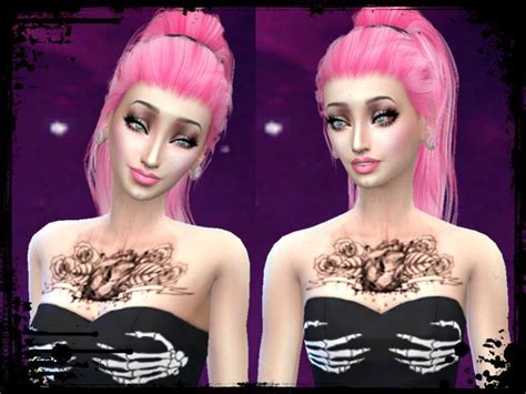 Chest Tattoo For Girls Found In Tsr Category Sims 4 Female Tattoos