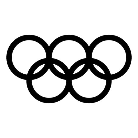 Olympia Symbol Auf Transparentem Hintergrund Premium Vektor