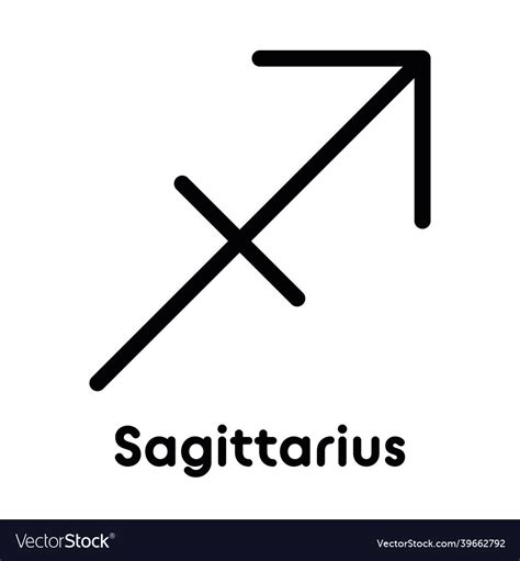 Sagittarius Astrological Zodiac Sign Royalty Free Vector