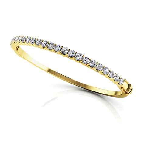 Diamond Bangle Bracelet 097 Carats Gold Platinum Sarkisians Jewelry