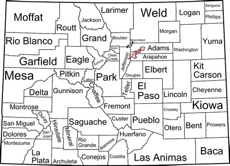 Colorado Counties Counties And The Co Towns In Them