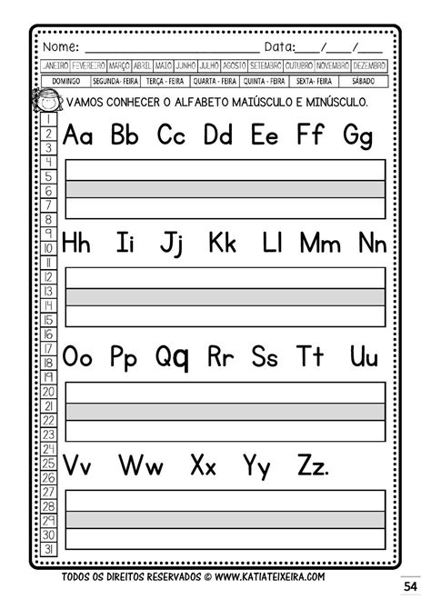 Alfabeto Para Caderno 4 Tipos De Letras · Alfabetização Blog