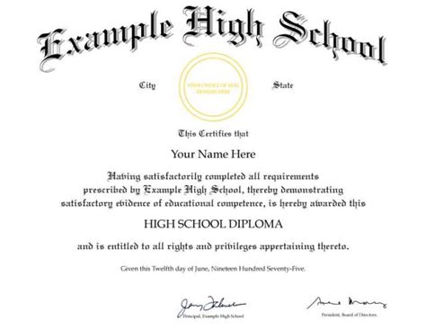 35 High School Diploma Template Download Free