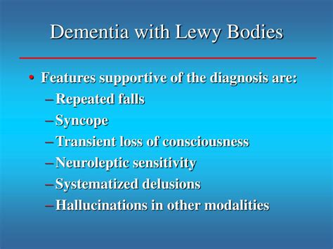 Ppt Dementia With Lewy Bodies Powerpoint Presentation Free Download