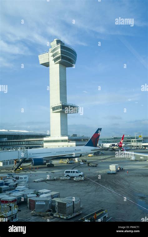 The Tower At Jfk International Airport In New York City Stock Photo Alamy