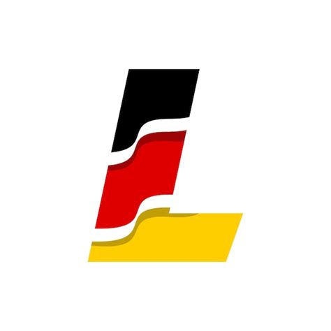 Premium Vector German Alphabet Flag L