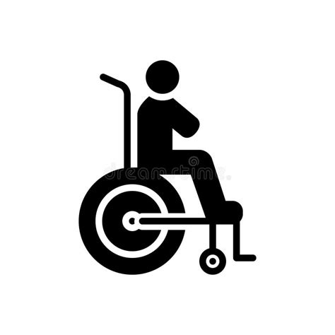 Black Solid Icon For Disability Reasonable And Accommodation Stock