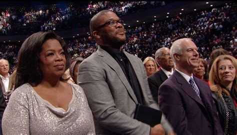 oprah tyler perry guests  lakewood service houston