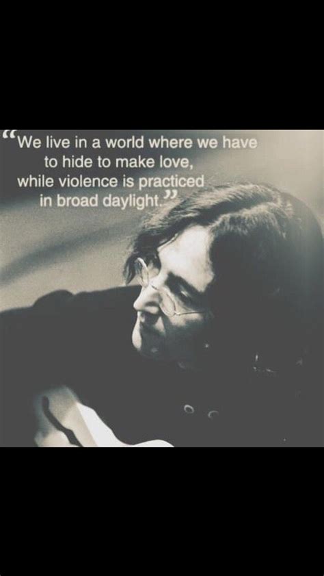 John lennon was an activist for love who became an icon of peace, and whose voice continues to inspire decades after he was stolen from us before lennon's parents were married briefly and at the age of five he was forced by his father to choose his favorite parent, only to end up living and being. Make love, not war ️ | John lennon quotes, John lennon, The beatles