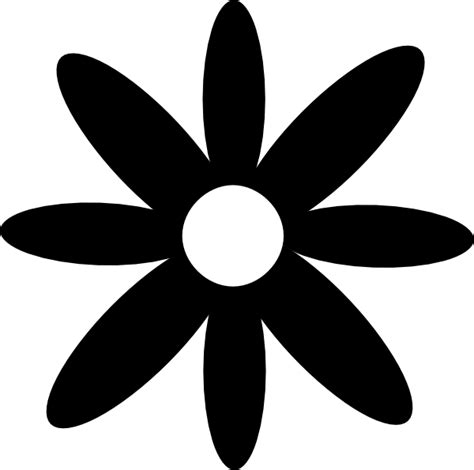Daisy Flower Silhouette Clip Art Library