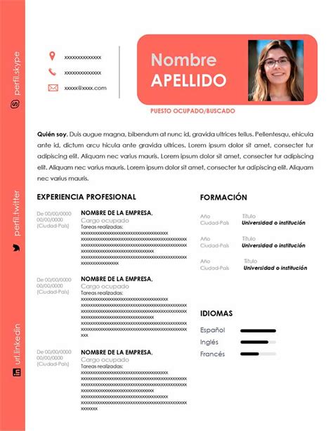 ᐉ Ejemplo De Currículum Secretaria Plantilla Guía