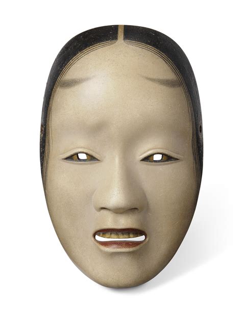 Noh Mask Of Deigan Gold Painted Eyes Edo Period 18th 19th Century