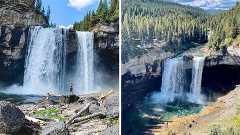 Albertas Biggest Waterfall Is Hidden In A Forest And Its Worth The