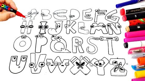 Alphabet Lore A Z Coloring Pages Alphabet Lore Drawing And My Xxx Hot