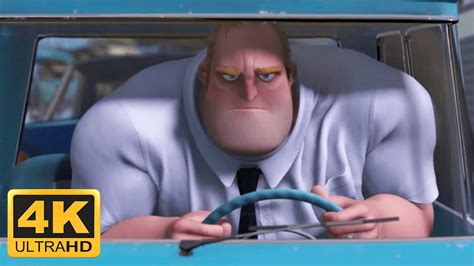 The Incredibles Mr Incredible Drives Home From Work Violet Dash Fight Remastered K