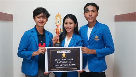 Juara Harapan 1 Dalam Lomba Artikel Ilmiah Tingkat Mahasiswa Se Indonesia