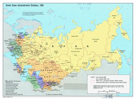 Large Detailed Administrative Divisions Map Of Soviet Union 12980 The