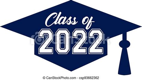 Class Of 2022 Blue Graduation Cap Class Of 2022 Blue Graduation Cap