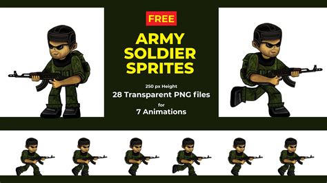 Artstation Army Soldier Png Sprites Game Assets
