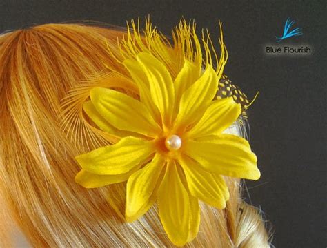 Yellow Hair Flower Hair Clip Daisy Flower Hairpiece Yellow