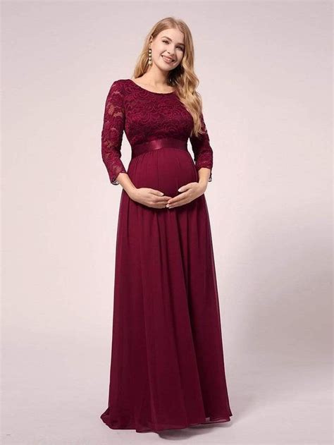 Lace Bodice Maxi Maternity Dress Maternity Bridesmaid Dresses Lace Evening Dresses Chiffon