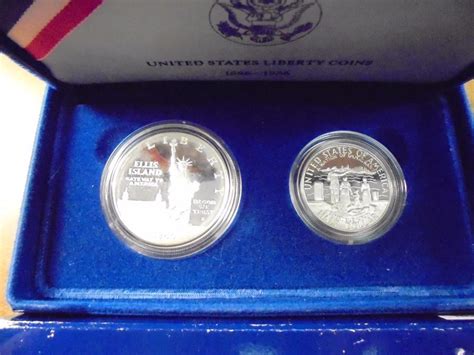 1986 S Statue Of Liberty 2 Coin Proof Set Original Us Mint Packaging