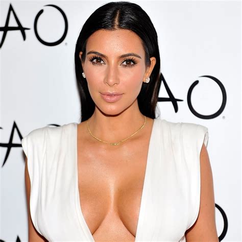 Kim Kardashians Low Cut Birthday Dress Popsugar Fashion