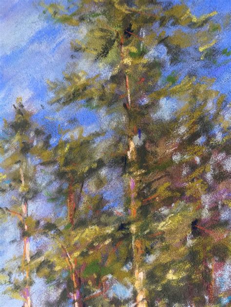 Pine Forest Original Soft Pastel Painting Single Copy Summer Etsy
