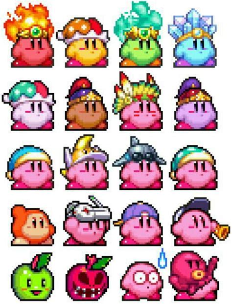 The Different Types Of Emotes Are Shown In Pixel Art Style Including An Apple And