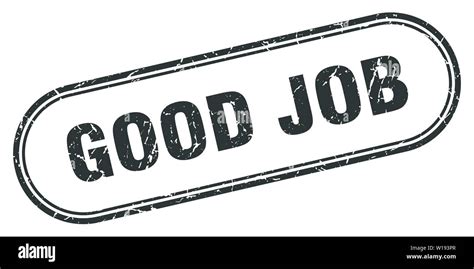 Good Job Stamp Good Job Square Grunge Sign Good Job Stock Vector