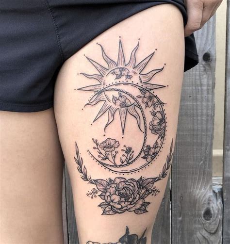 30 Sun And Moon Tattoo Designs And Their Meanings