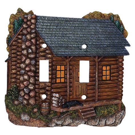 Maybe you would like to learn more about one of these? Log Cabin Double Light Switch Plate | Cabin decor, Rustic ...