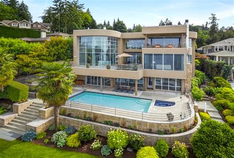 88 Million Contemporary Lakefront Mansion In Mercer Island Wa