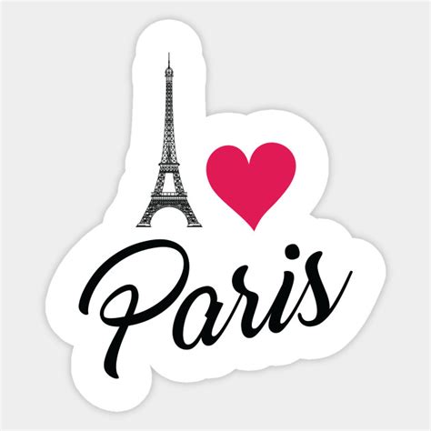 I Love Paris France Sticker Teepublic