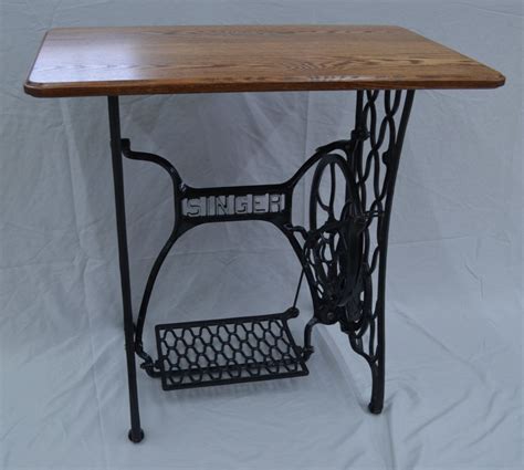 Vintage Singer Sewing Machine Treadle Table With Oak Hardwood Etsy