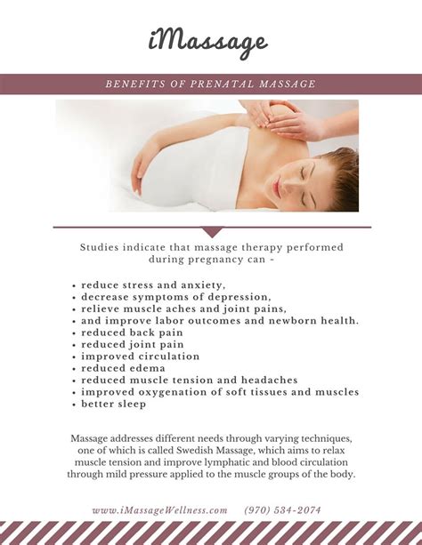 benefits of prenatal massage from imassage massage therapy