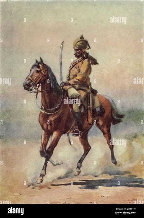 25th Cavalry Frontier Force Bangash Pathan Painted By Major Alfred