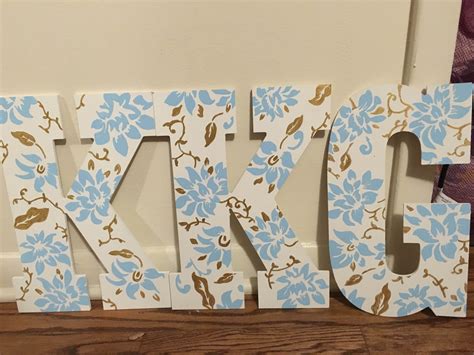Kappa Kappa Gamma Sorority Wooden Letters | Sorority letters painted